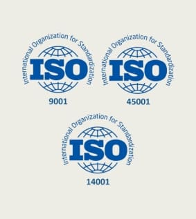 3 ISO Accreditation Logos.