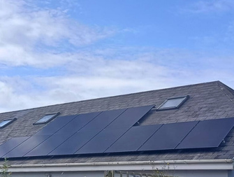 12 solar panels on a roof in Co. Kerry.