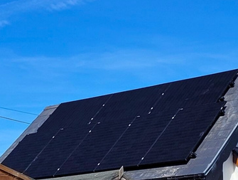 8 solar panels on a roof in Co. Kerry.