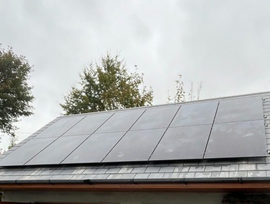 12 solar panels on a roof in Co. Limerick.