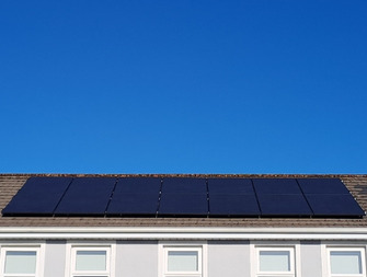 7 solar panels installed on a roof in Co. Mayo.