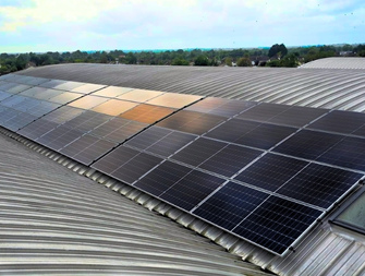 Agricultural solar panel installation.