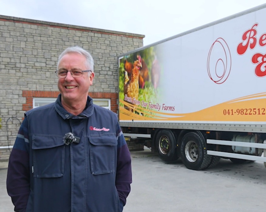 Solar PV For Farms Video Preview image the founder in front on the agribusiness.