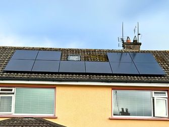 10 solar panels installed on a roof - solar panels cavan