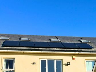 6 solar panels installed on a roof - solar panels cavan
