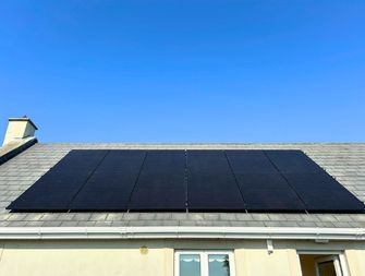 12 solar panels installed on a roof - solar panels clare