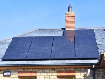 9 solar panels installed on a roof - solar panels clare