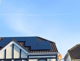 7 solar panels installed on a roof - solar panels donegal