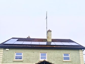 10 solar panels installed on a roof - solar panels Donegal