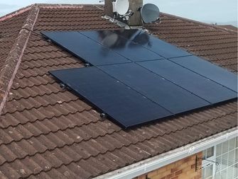 7 solar panels installed on a roof - solar panels galway