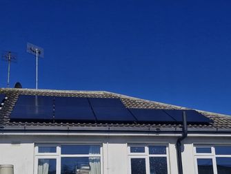 8 solar panels installed on a roof - solar panels galway