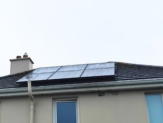 6 solar panels installed on a roof - solar panels Kildare