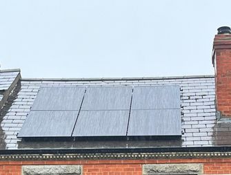 6 solar panels installed on a roof - solar panels kilkenny