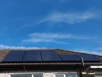 8 solar panels installed on a roof - solar panels Laois