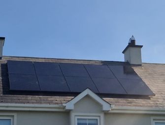 10 solar panels installed on a roof - solar panels laois