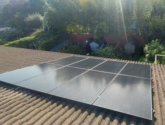 8 solar panels installed on a roof - solar panels Leitrim