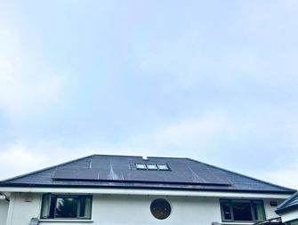 12 solar panels installed on a roof - solar panels Leitrim
