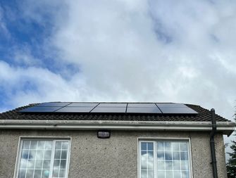 10 solar panels installed on a roof - solar panels louth
