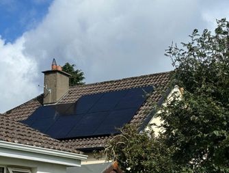 9 solar panels installed on a roof - solar panels meath