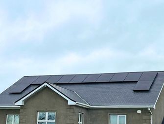12 solar panels installed on a roof - solar panels meath