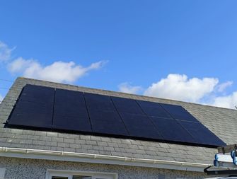 12 solar panels installed on a roof - solar panels monaghan