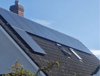 10 solar panels installed on a roof - solar panels sligo