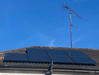 7 solar panels installed on a roof - solar panels sligo