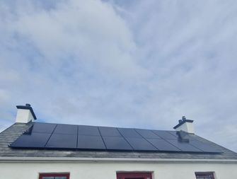 16 solar panels installed on a roof - solar panels tipperary