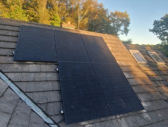 5 solar panels installed on a roof - solar panels tipperary