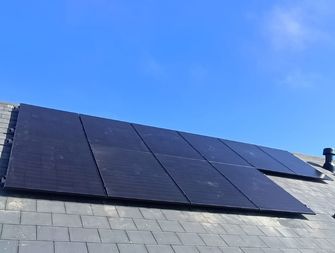 10 solar panels installed on a roof - solar panels waterford