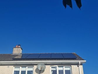 10 solar panels installed on a roof - solar panels waterford