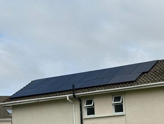 13 solar panels installed on a roof - solar panels westmeath
