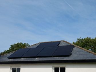 5 solar panels installed on a roof - solar panels wexford