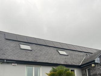 12 solar panels installed on a roof - solar panels wicklow