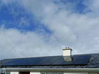 20 solar panels installed on a roof - solar panels wicklow