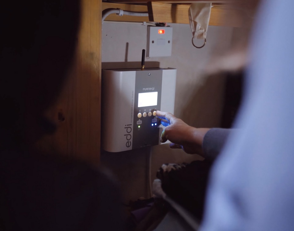 Solar Panel Installation Louth Hot Water Diverter Image showing the Ohk energy customer using their hot water diverter.