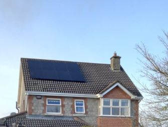 8 solar panels installed on a roof - solar panels cork