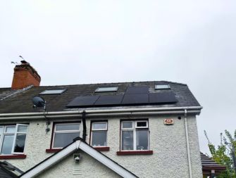5 solar panels installed on a roof - solar panels dublin