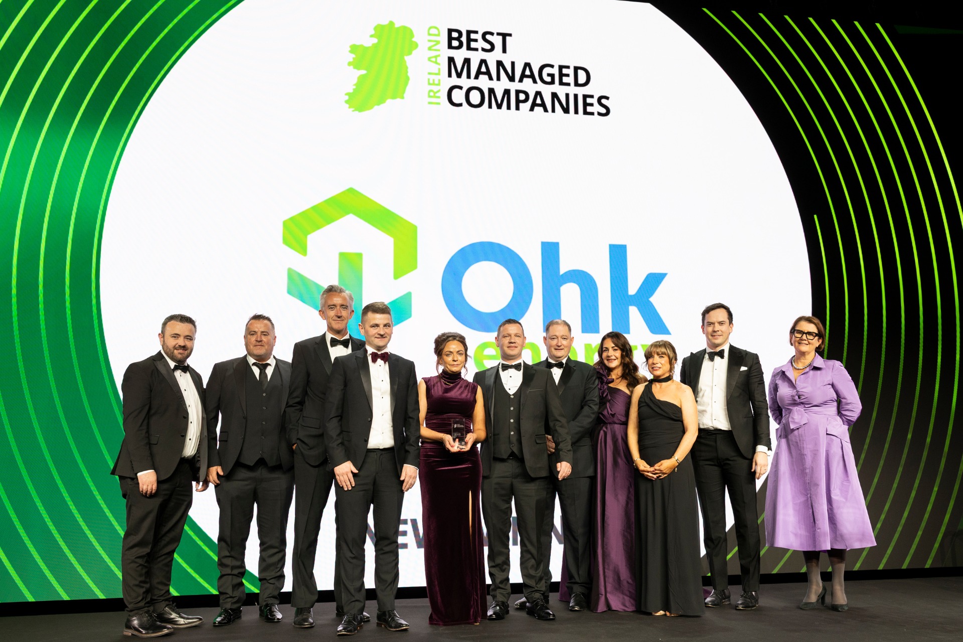 Ohk energy receiving Best Managed Company Award